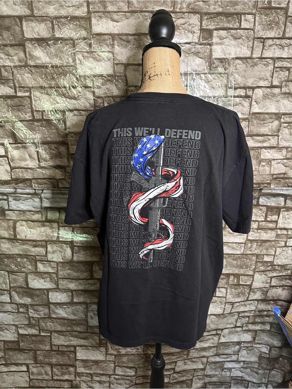 Grunt Style Men's Black Patriotic American Graphic Tee XL